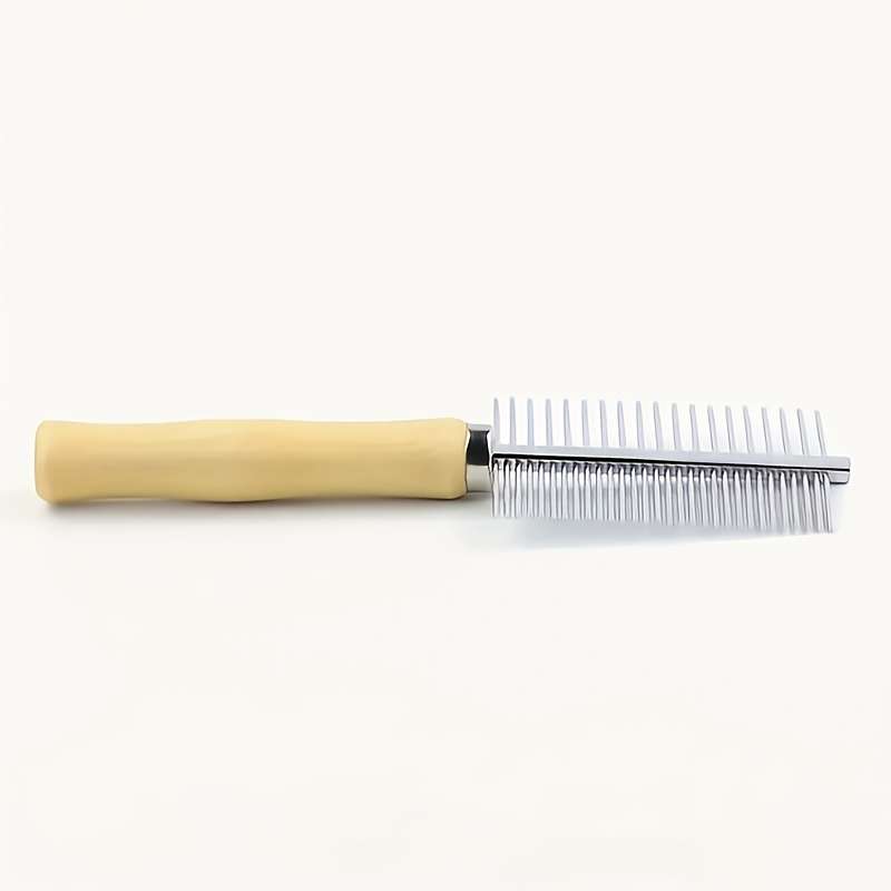 1pc Wood Color Pet Comb