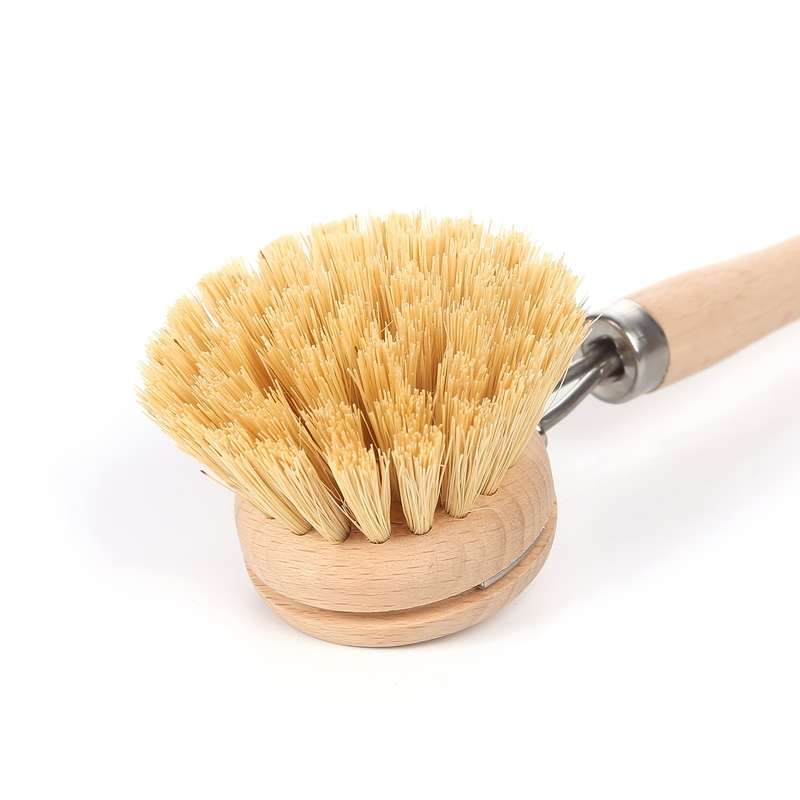 1pc Wooden Handle Dish Brush Kitchen Scrub Brush for Dishes Pots and Pans Multipurpose Cleaning