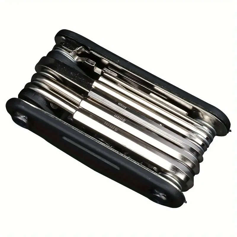 1pc 16in1 Stainless Steel Bike Multitool Portable Multi-Purpose Hex Wrench Pocket-Sized Adjustable B