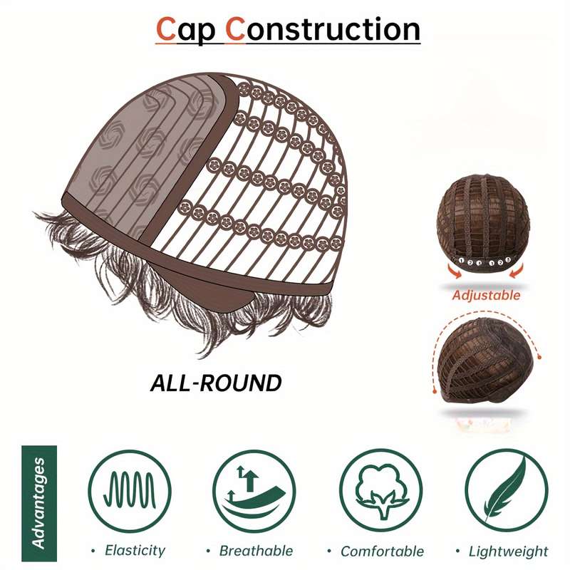 1Pc Mixed Color 30.48cm Fashion Design Wig