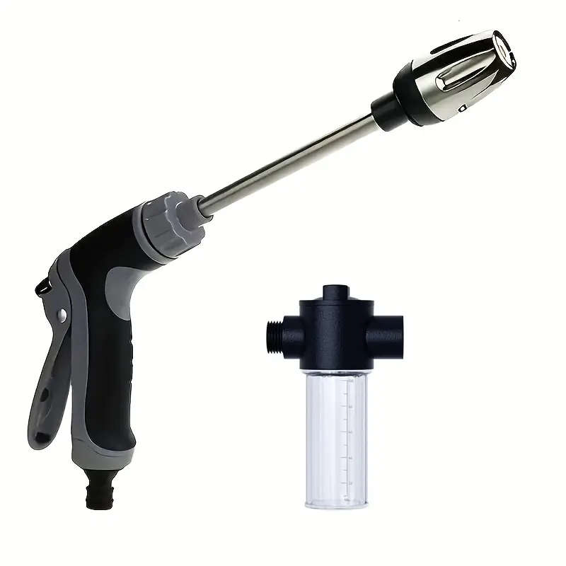 High-Pressure Car Wash Sprayer with Foam Bottle Versatile Water Gun for Motorcycles Home  Garden