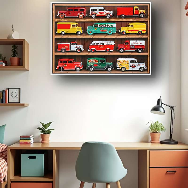 1000pcs Vintage Car Jigsaw Puzzle Family Fun DIY Art Decor High-Quality Paper Edu