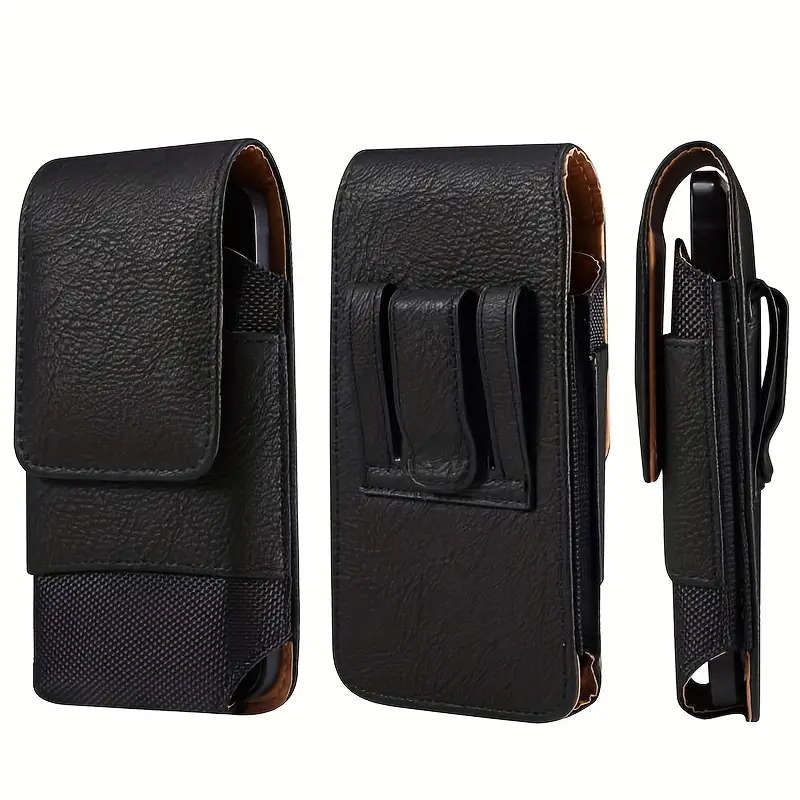 1pc Outdoor Belt for a 7.0-Inch Universal Leather Phone Case Made from Top Layer Cowhide Bag