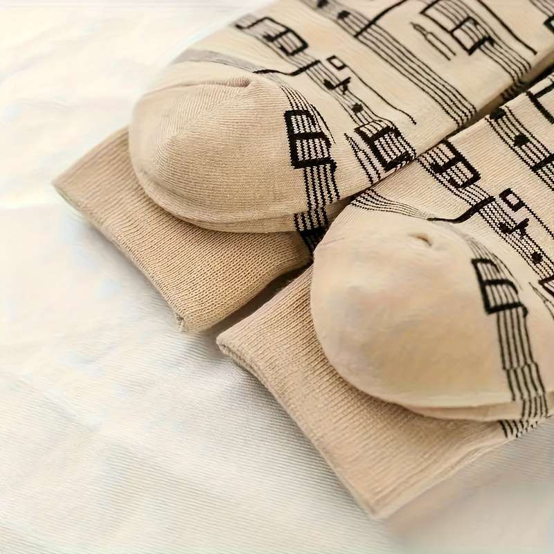 1 Pair Of Notes One Size Socks