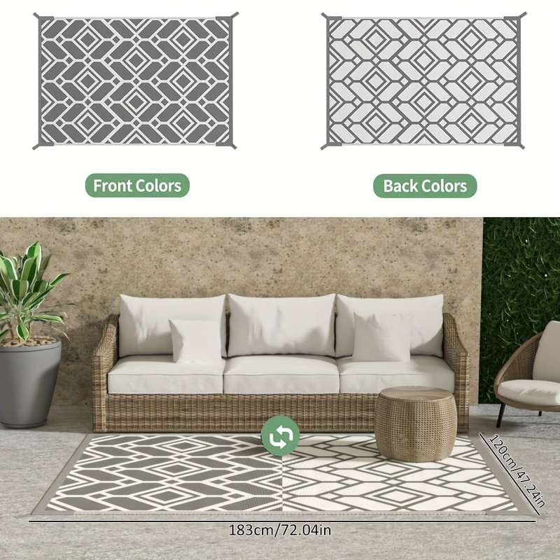 1Pc Grey 6X9FT 182x274cm Floor Mat