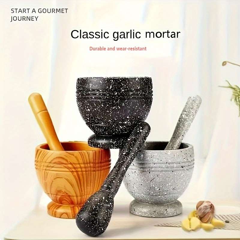 1Set Grinding Bowl Kitchen Garlic Masher Kitchen Peper Crusher Multi-purpose Grinder Home Garli