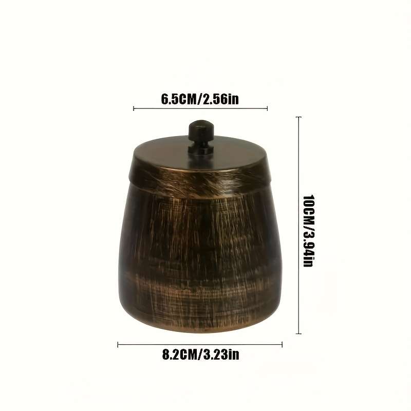 1pc Large Outdoor Windproof Stainless Steel Cigar Ashtray with Lid Dual Compartment Design fo