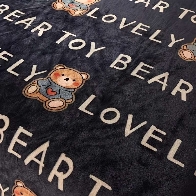 1ps Blanket Color Cartoon Lvoe Bear Model 180x200cm=71x79inch