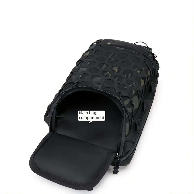 1pc Large Capacity Camo Tactical Chest Bag Durable Water-Resistant Oxford Fabric