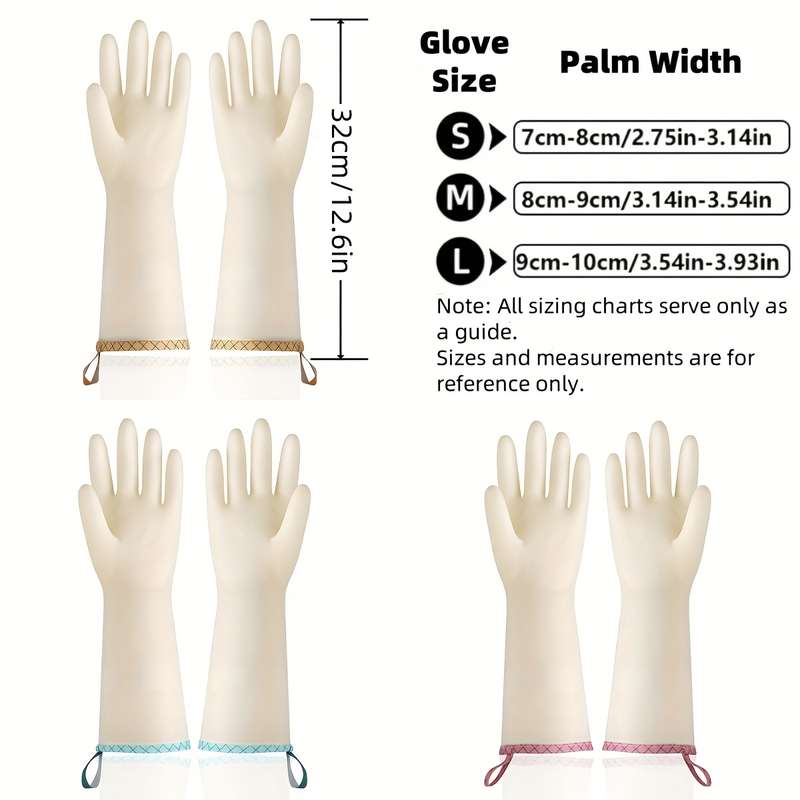 3 Pairs Size L Household Cleaning Gloves