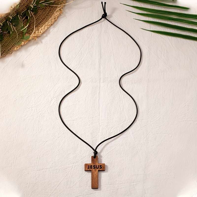 1 Piece Khaki Jesus Theme Pendant