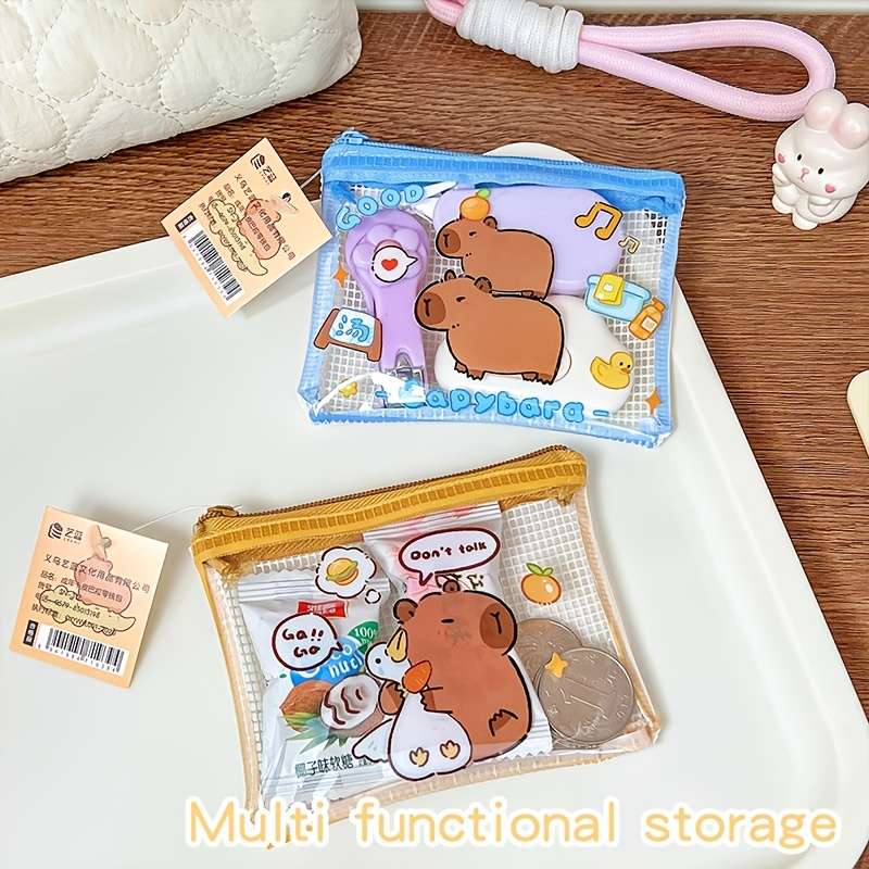 1pc Adorable Capybara Coin Purse Four Styles to Choose From Compact and Portable Cosmetic Headph