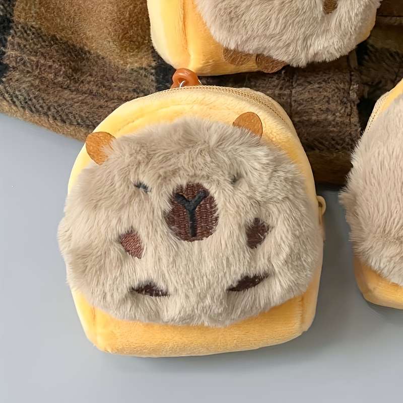 1pc Creative Coin Purse with Capybara Design Perfect for Storing Headphones Keychains And As a H