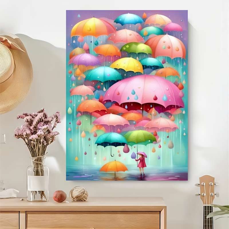 1000pcs Colorful Umbrella Puzzle Vibrant DIY Brain Teaser for Adults Family Fun