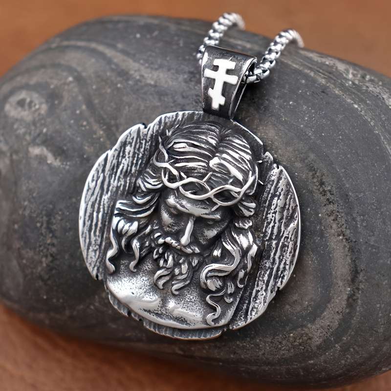 1 Piece pendant With 60cm Chain Jesus Theme Pendant