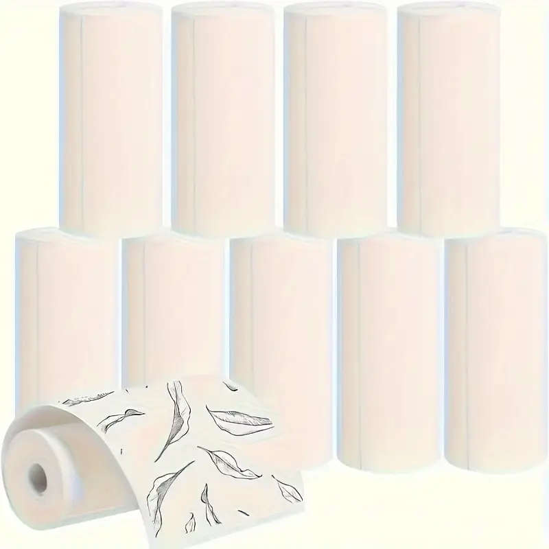 10 Rolls Mini Thermal Paper for Pocket Printers 57mm Wide White Thermal Receipt Paper for Photo Labe