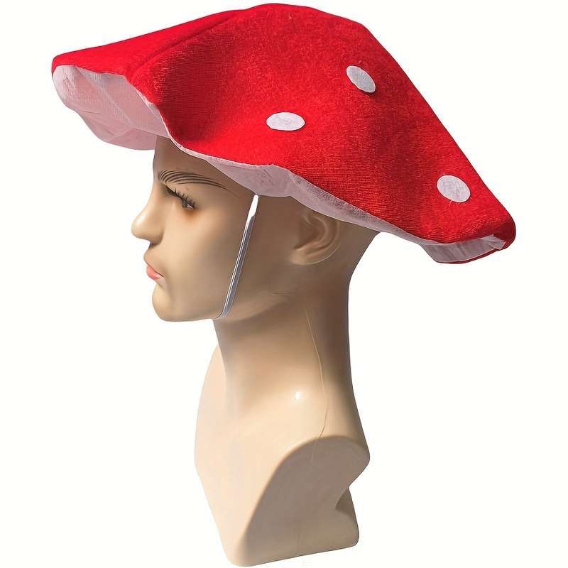 1pc Giant Mushroom Cap Hat Polyester Blend Novelty Carnivals Costume Accessory for Role Play Fun