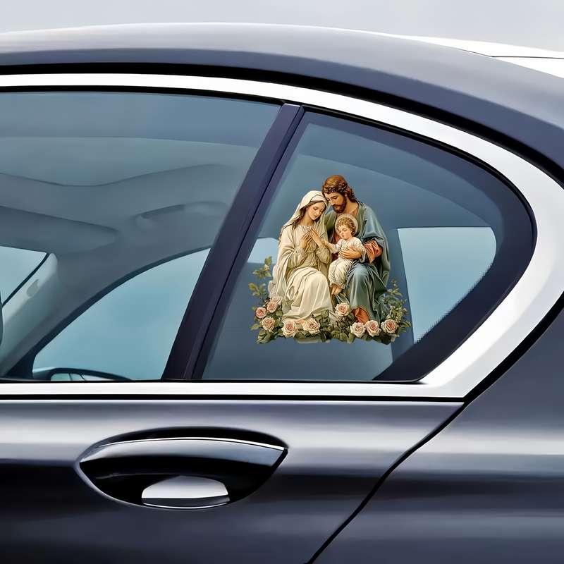 1pc   13.97cmx13.97cm Jesus Christian Themed Stickers