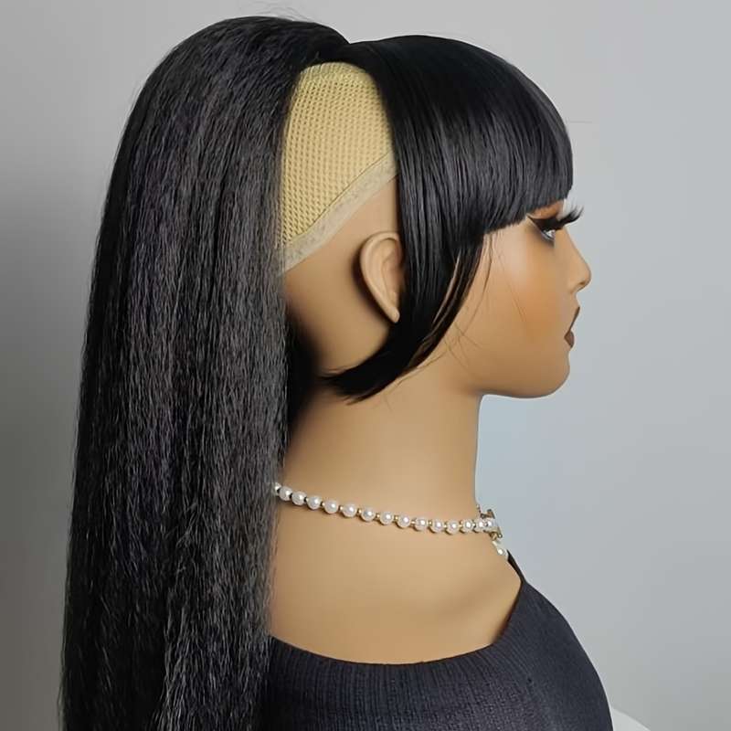 1Pc Black 60.96cm Fashion Design Wig