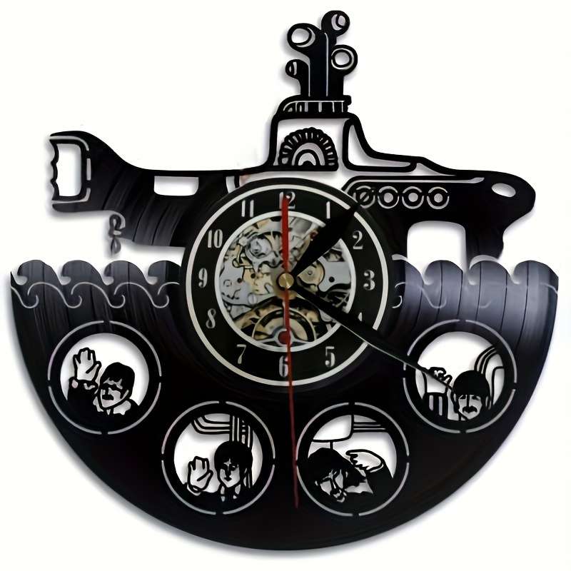 1pc silent vinyl wall clock suitable for multiple scenes in the kitchen living room bedroom