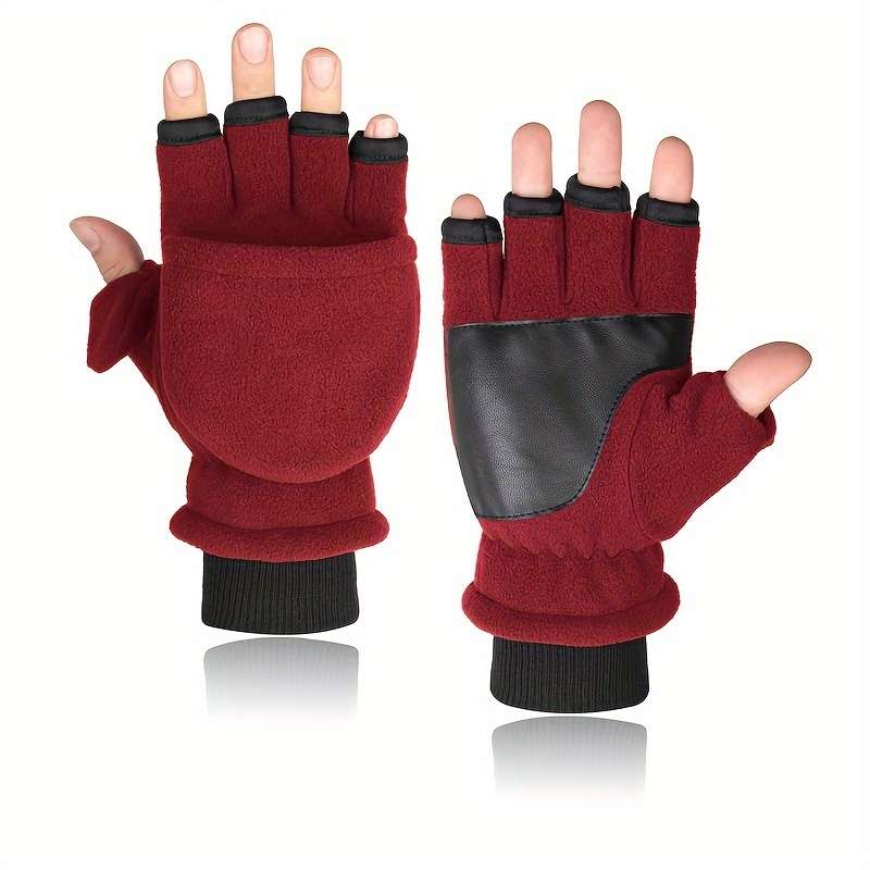 1 Pair Grey Warm Gloves