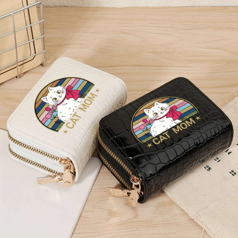 Fashionable Cute Cat Print Women's Short Wallet