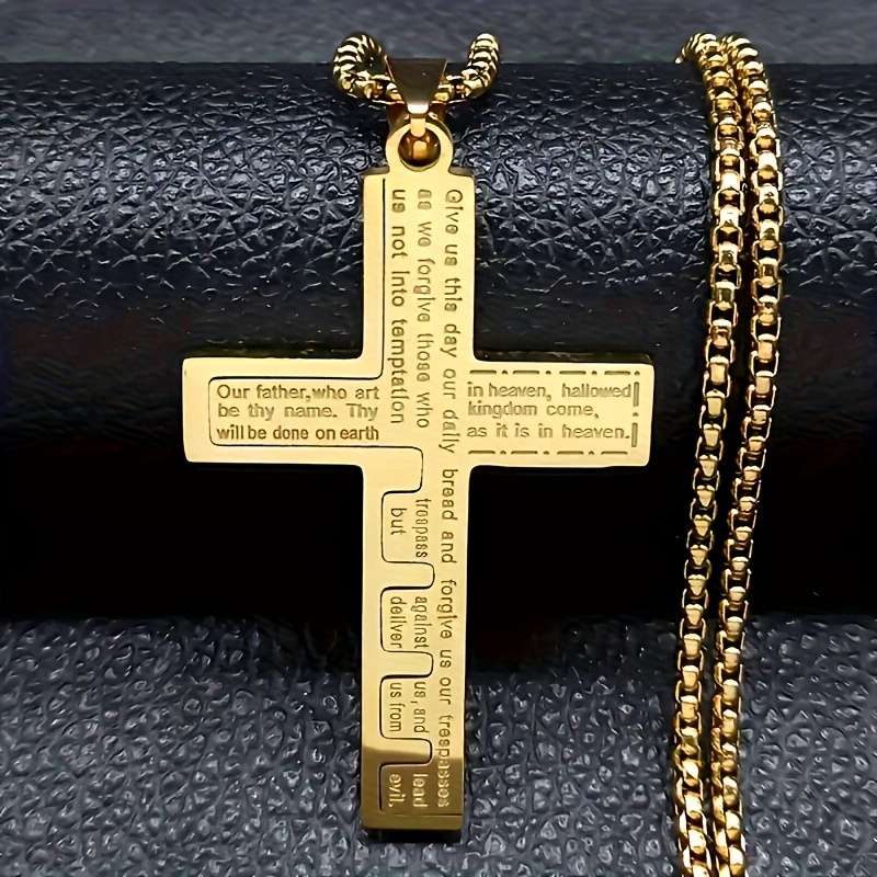 1 Piece Golden Jesus Theme Pendant
