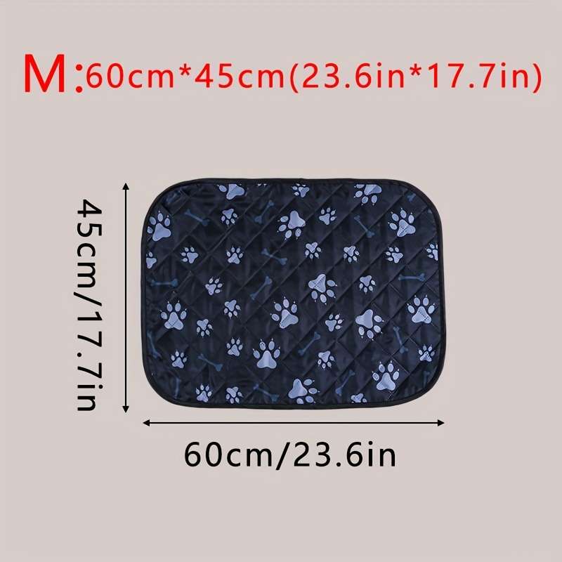 1piece Deep Black Dog Paw Dog Bone Mat Cooling Pad