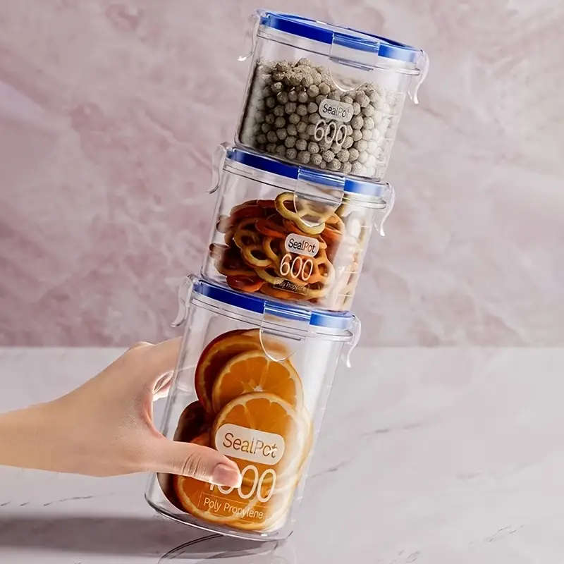 6pcs 800ml+1000ml Large Capacity Airtight Containers