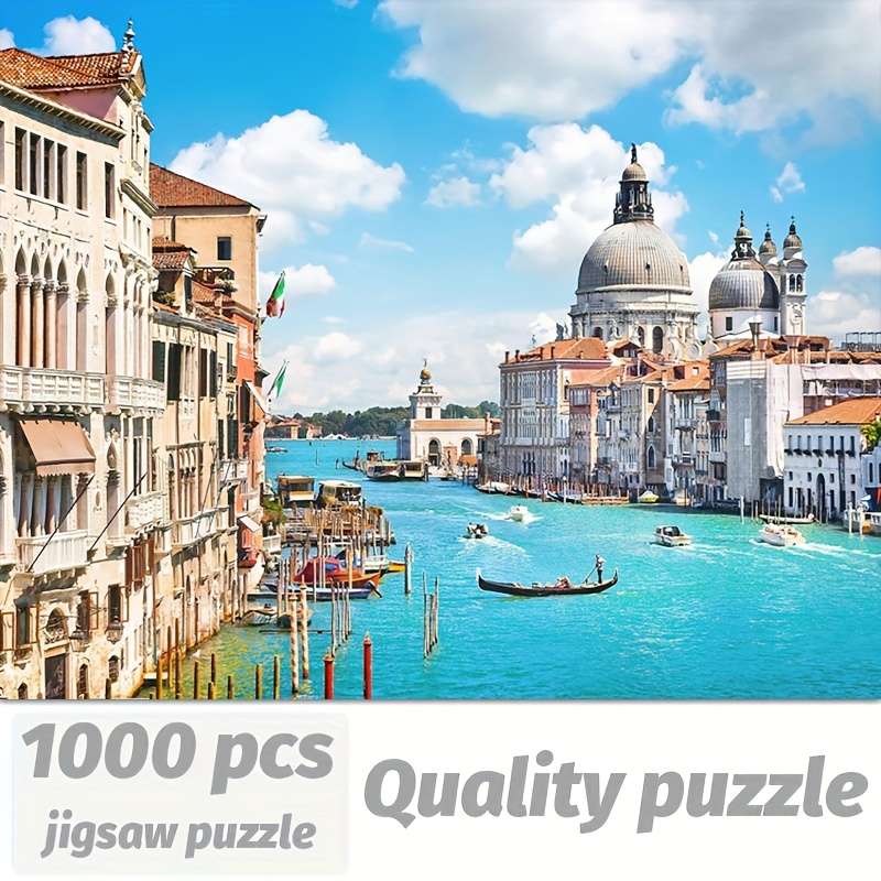 1000pcs Venice Canal Scene Jigsaw Puzzle Challenging Relaxing DIY Puzzle for Adul