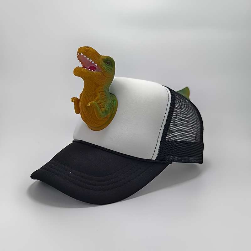 1pc Cool Adorable Funny 3D Miniature Baseball Cap Unique Eye-Catching Breathable Trucker Hat Snap