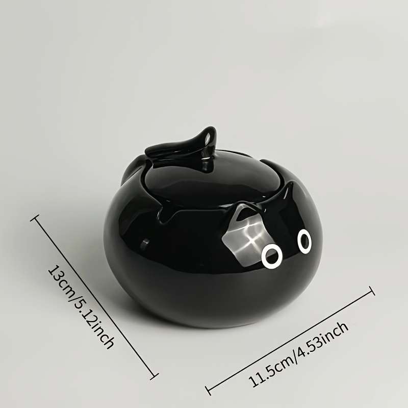 1pc One cute and interesting cat-shaped creative ceramic ashtray suitable for home living room off