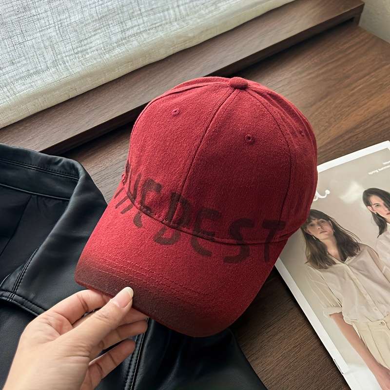 1pc Women'S Breathable Cotton Blend Baseball Cap with THE BEST Stitching Adjustable Fit Frayed