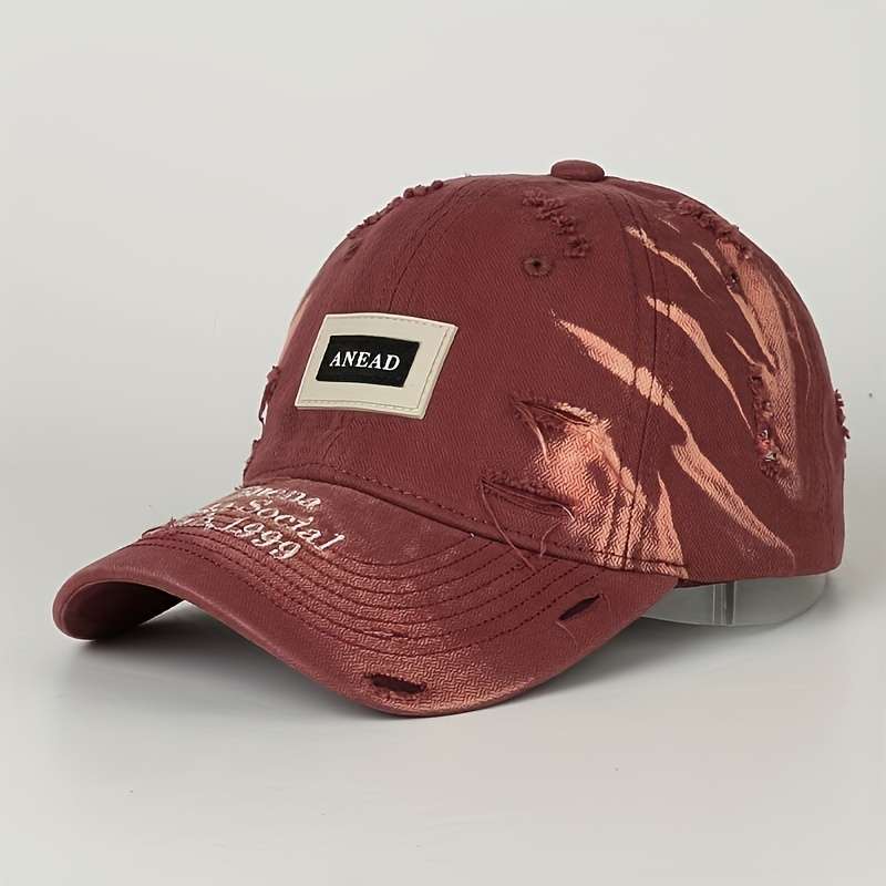 1pc New Hard Top Large Head Circumference Letter Baseball Cap Women's Casual Spring and Summer Kore