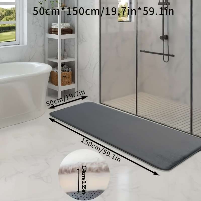 1Pc Dark Gray 40x120cm Floor Mat