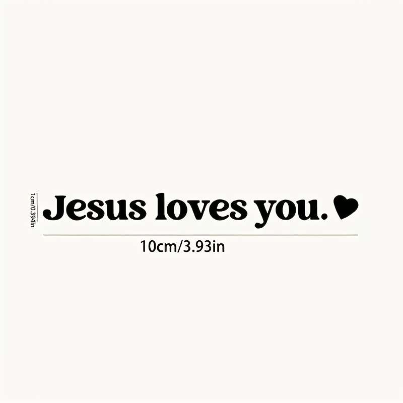 1pc White Jesus Christian Themed Stickers