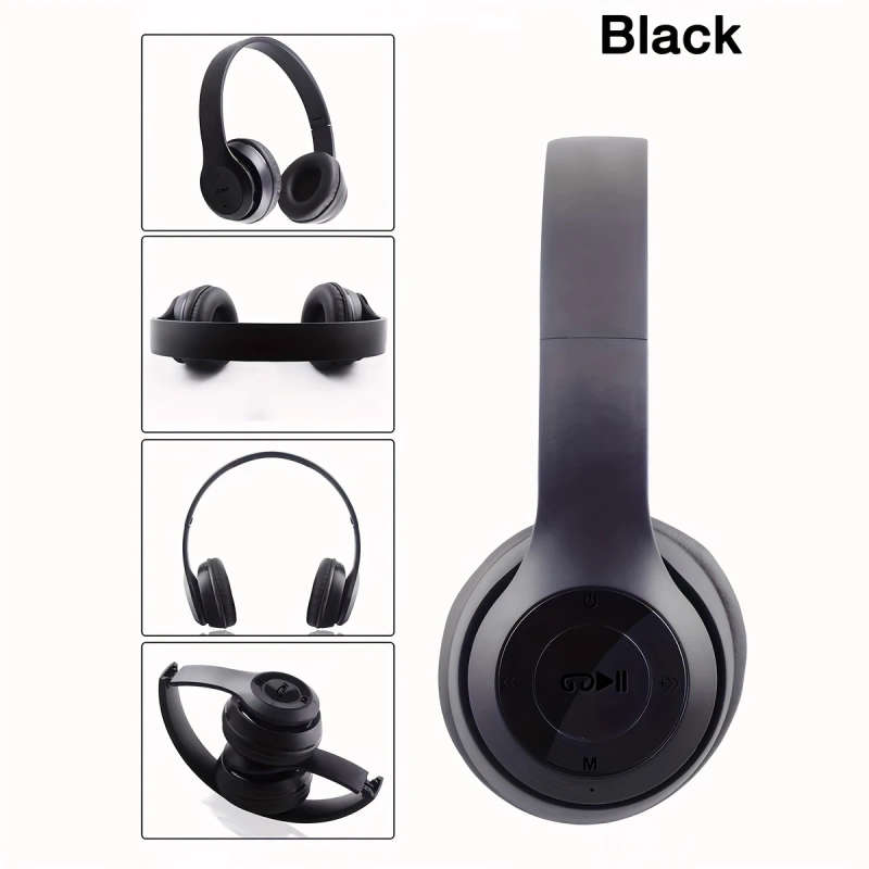 1pc Wireless Over-Ear Headphones 20H Playtime Wireless 5.0 Noise Reduction Comfortable Padded Ear