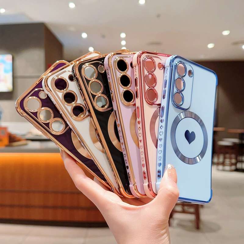 1pc Pink Red Color For Samsung Galaxy S21 FE 5G Phone Cases