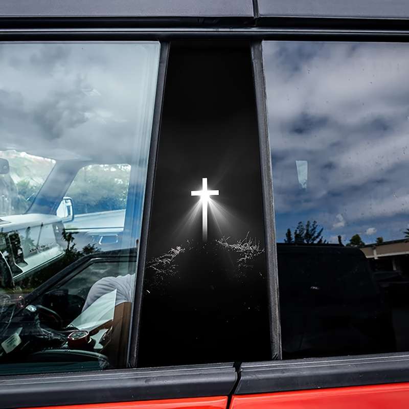 2pcs Light In The Dark Jesus Christian Themed Stickers