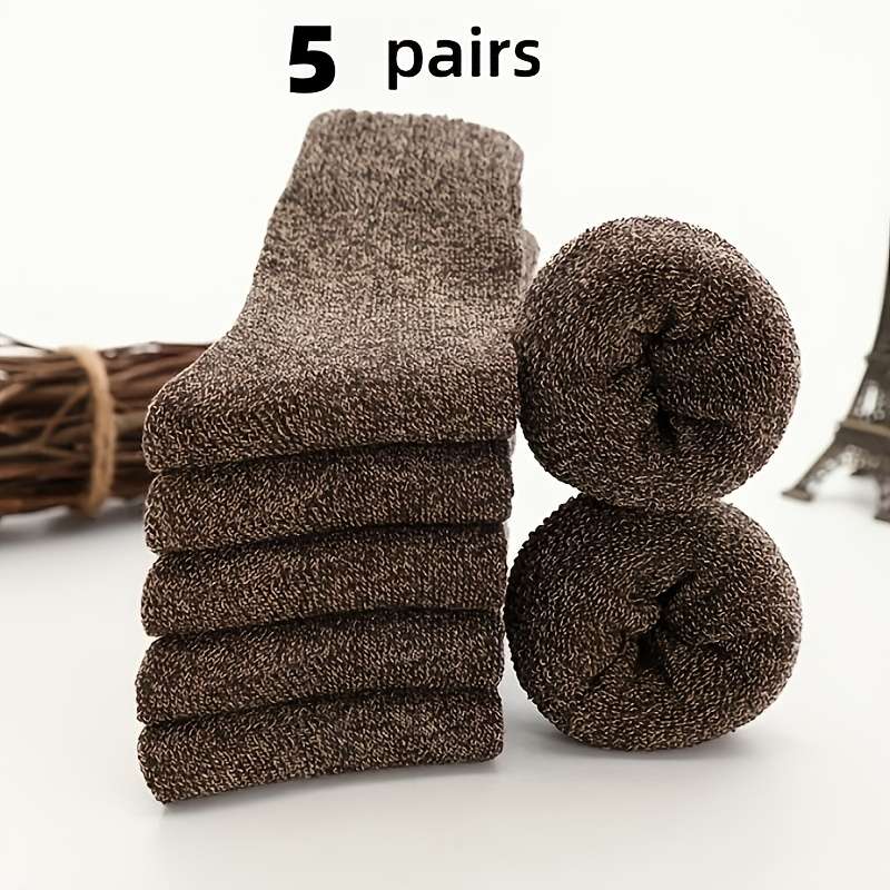 5 Pairs Gray One Size High Elastic Socks