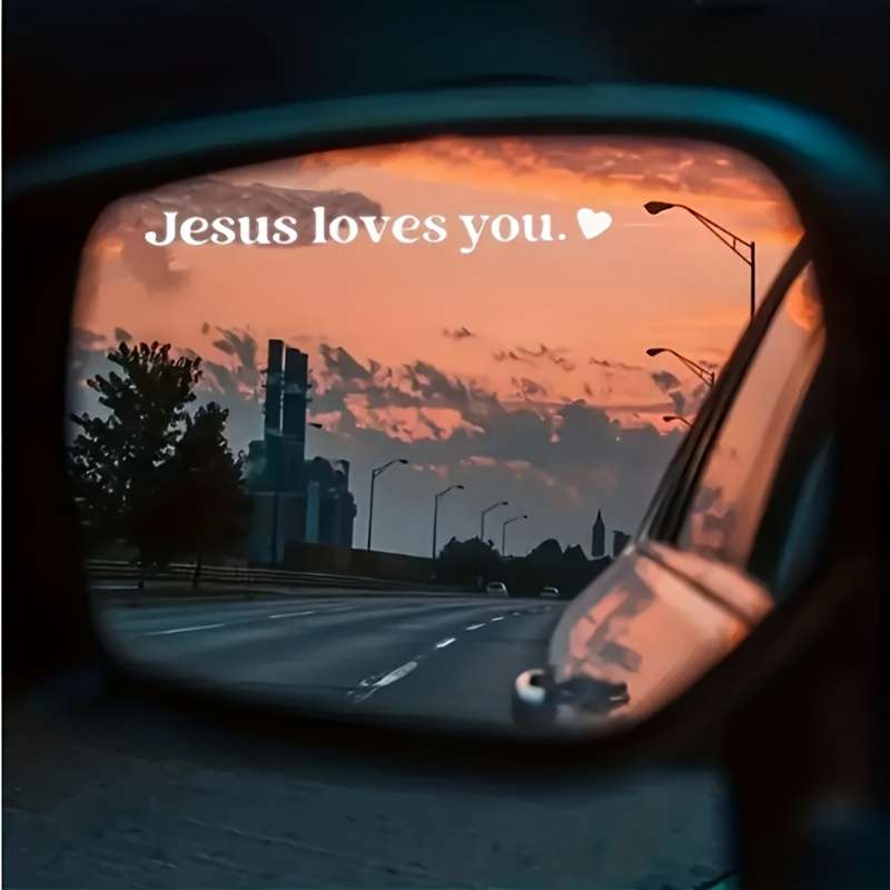 1pc White Jesus Christian Themed Stickers