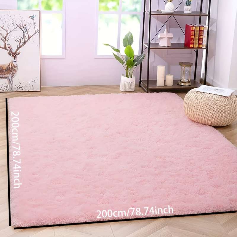 1Pc Pink 200x200cm 78.74x78.74inch Floor Mat