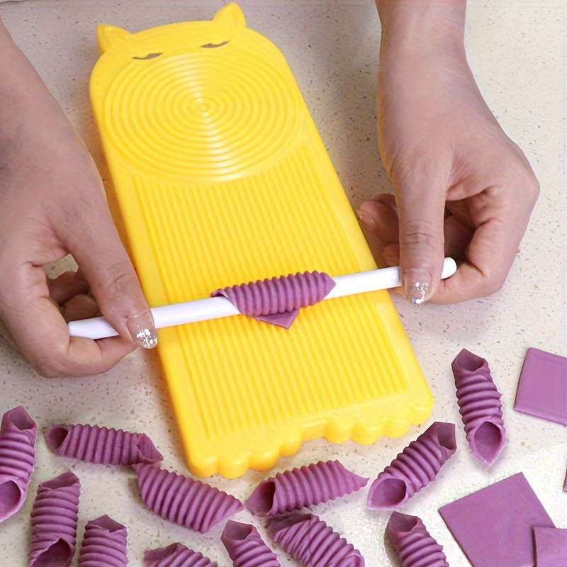 3pcs Handheld Gnocchi Pasta Maker Set Bright Non-Stick Cookware Combo for Easy Homemade No