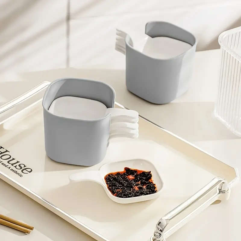 7pcs Set of Versatile Dipping Plates Suitable for Sauces Vinegar Condiments