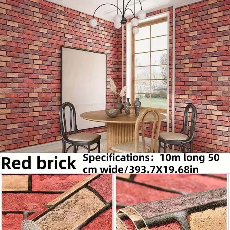 Waterproof 3D Foam Brick Pattern Thickened Wallpaper Sticker