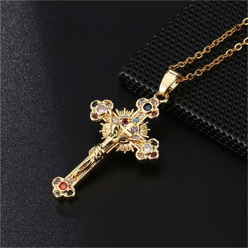 1 Piece Color Jesus Theme Pendant