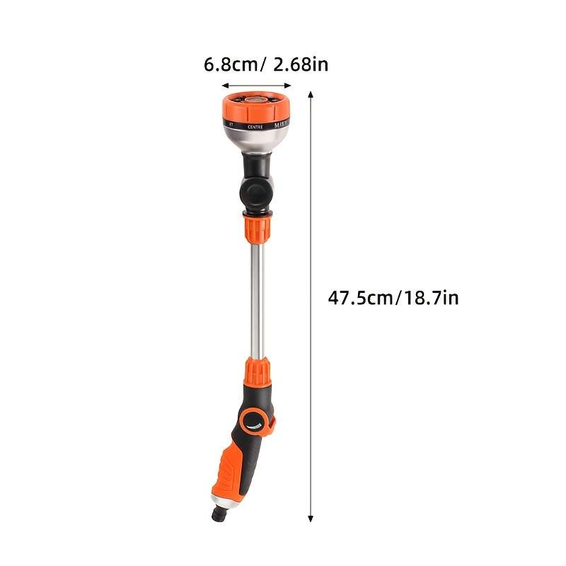 1Pc Adjustable Garden Watering Nozzle With Telescopic Pole