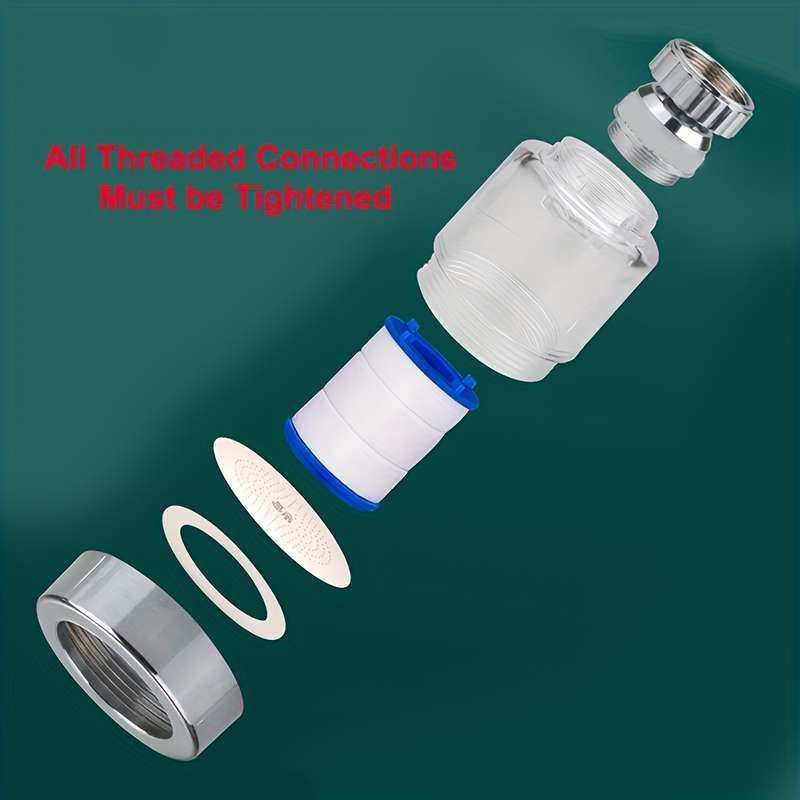 1pc 6-in-1 Combination Home Kitchen Faucet Water Filter System Metal and Plastic Non-Electric Un
