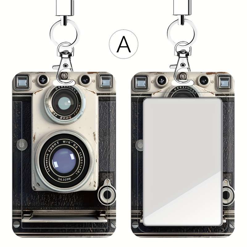 1pc A Retro Camera-Themed Card Holder for Doctors And Nurses Suitable for Bus Cards And Student ID