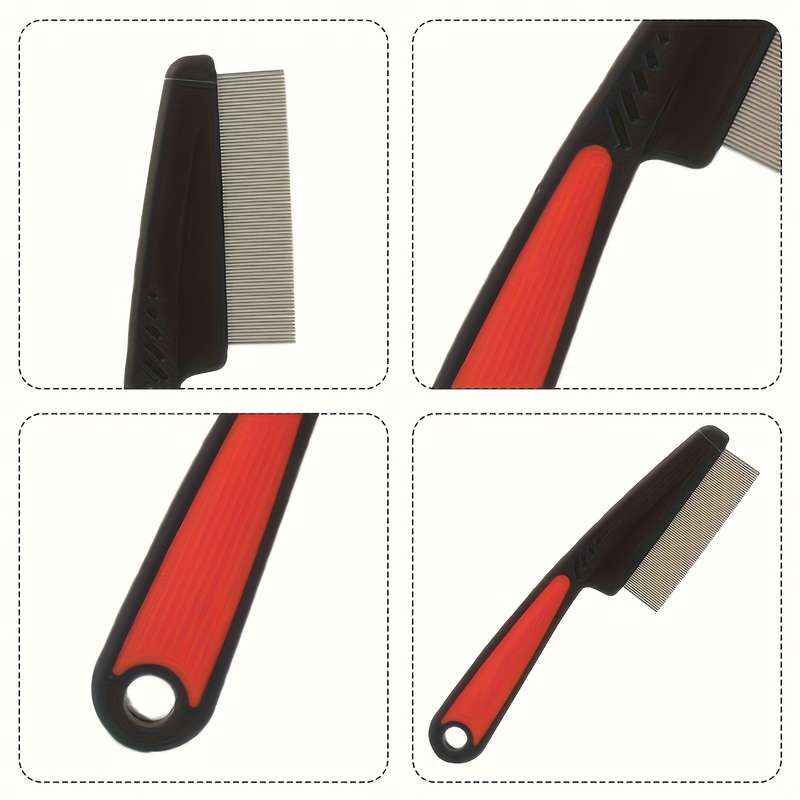 1pc Black Red Pet Comb